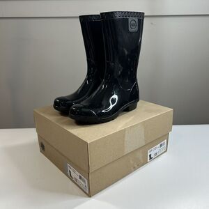 Ugg Boots Kids Size 13 K Raana Mural Rain Boot Black Rubber